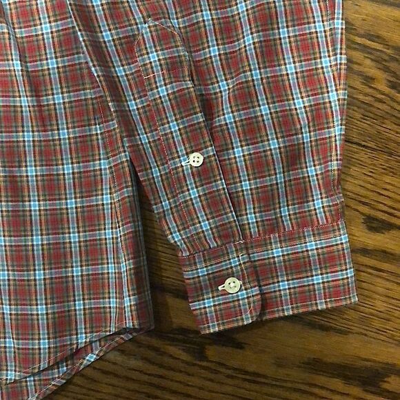 RALPH LAUREN Men’s Brick Red Plaid Button Up Shirt BRAND NEW Sz XL - Picture 8 of 10
